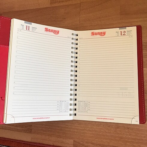 Beden 2 Adet Eski Tarihli Ajanda Defter