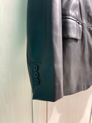 xs Beden Bershka siyah deri blazer ceket