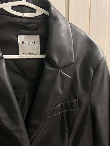 Bershka Bershka siyah deri blazer ceket
