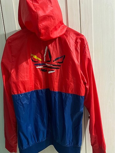 s Beden kırmızı Renk Adidas rüzgarlık/yağmurluk