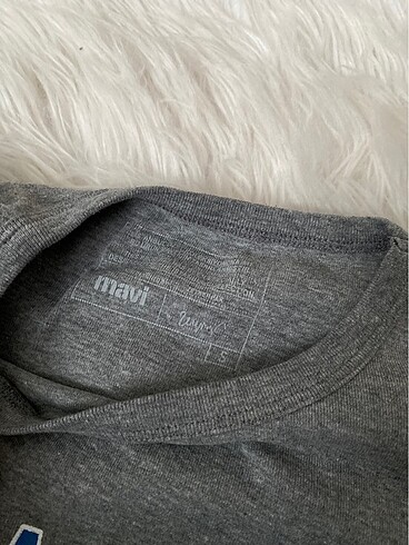 Mavi Jeans Mavi jeans baskılı gri crop tişört