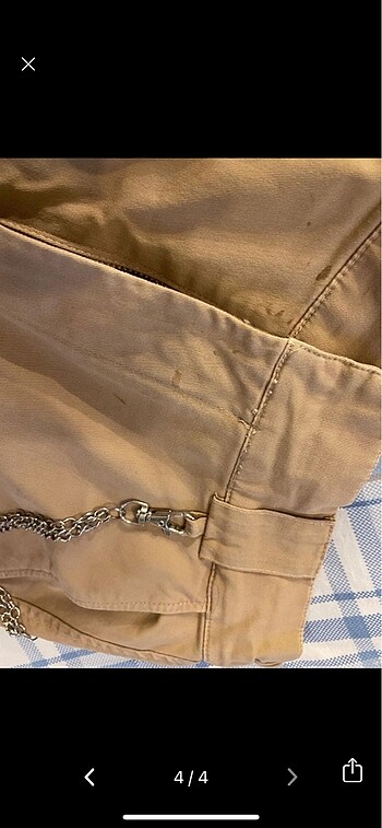 s Beden camel Renk Bershka kargo pantolon