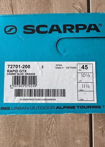 SCARPA Erkek Turuncu Outdoor Spor Ayakkabı - Görsel 8