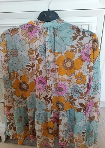 Çiçek Desenli Bohem Uzun Kollu şifon Bluz - Görsel 5