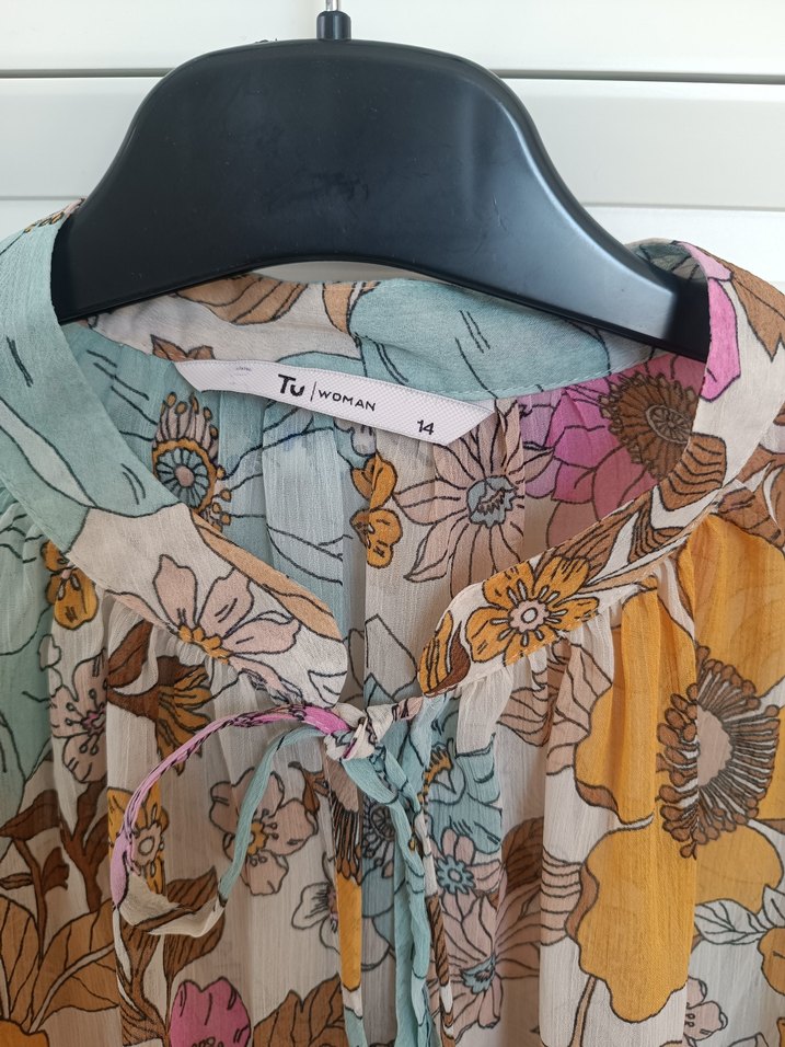 Çiçek Desenli Bohem Uzun Kollu şifon Bluz - Görsel 3