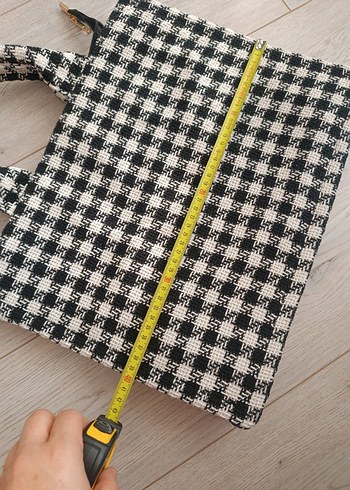 Örgü Desenli Beyaz Gri Kadın Çanta - Görsel 7