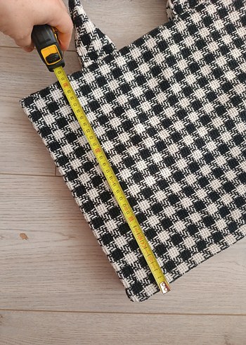 Örgü Desenli Beyaz Gri Kadın Çanta - Görsel 8