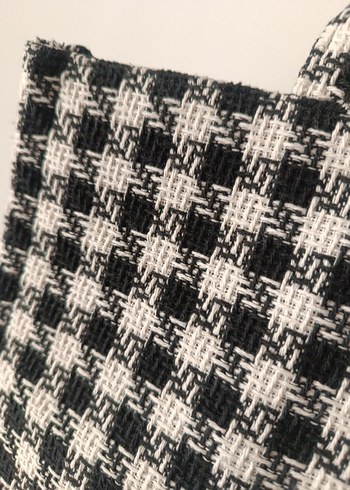 Örgü Desenli Beyaz Gri Kadın Çanta - Görsel 2