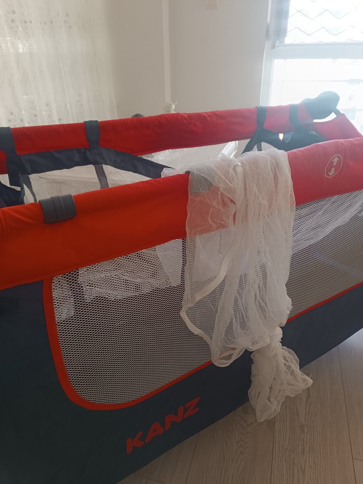 Kırmızı lacivert Renkli Oyun Parkı Yatağı - Görsel 4