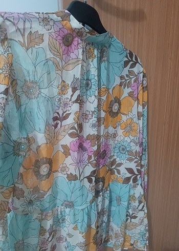 Çiçek Desenli Bohem Uzun Kollu Kadın Bluz - Görsel 5