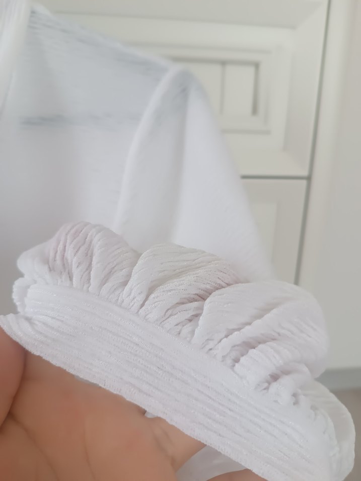 Beyaz Kısa Kollu Kadın Bluz - Görsel 5