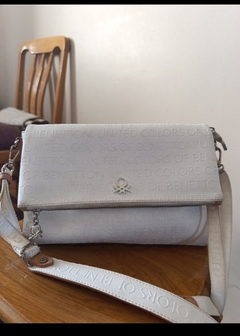 Beyaz Deri Fermuarlı Kadın Portföy Çanta - Görsel 5