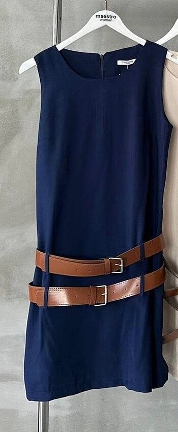s Beden Zara model 2 Kemerli Elbise