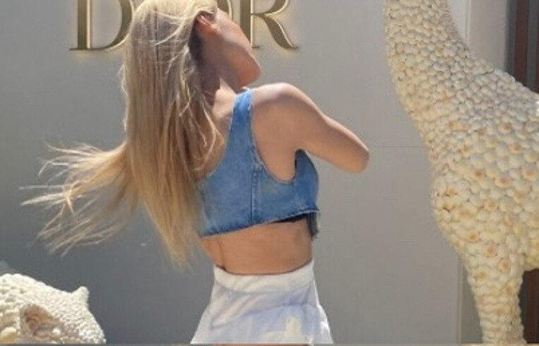 s Beden Denim Mavi Kot crop top üst