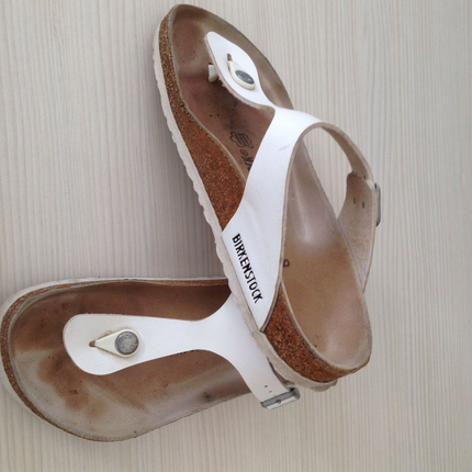 Beyaz çok rahat birkenstock