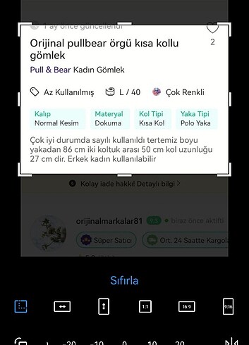 l Beden çeşitli Renk Orijinal pullbear gömlek uniseks