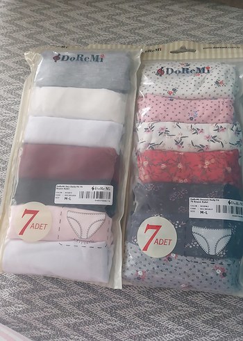 DoReMi 7'li Mini Kadın Baskılı Külot Seti
