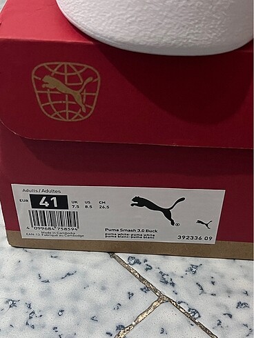 41 Beden Puma Unisex Ayakkabı