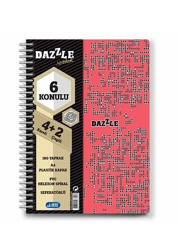 6 Bölmeli Spiralli Defter