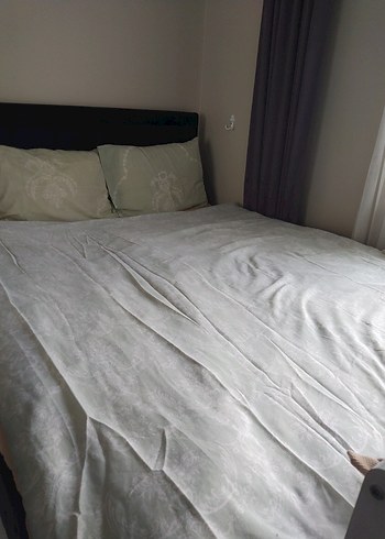 Beden gri Renk Çift Kişilik Nevresim ve Çarşaf Seti
