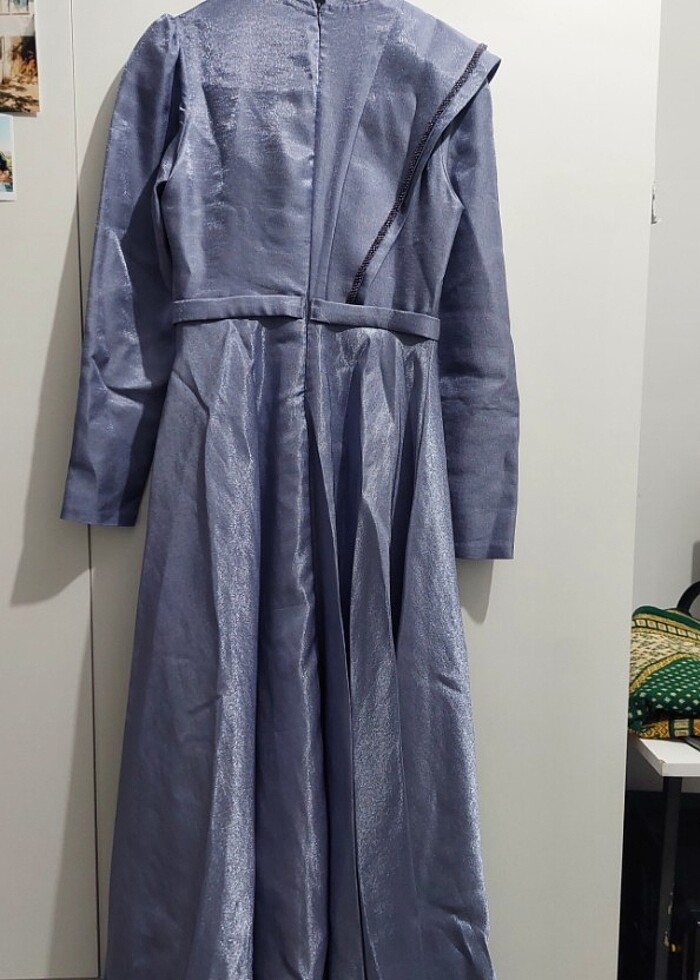 Lila Tesettür Abiye - Görsel 2