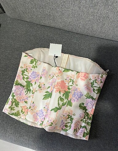 Zara Zara Çiçekli Büstiyer Korse