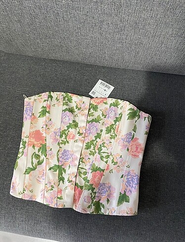 Zara Çiçekli Büstiyer Korse
