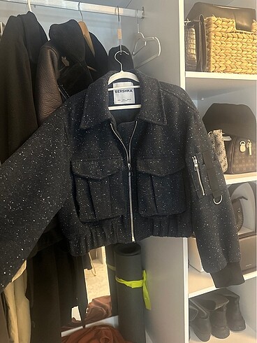 Bershka Bershka yün bomber ceket