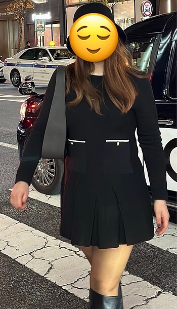 Zara Zara siyah pileli elbise