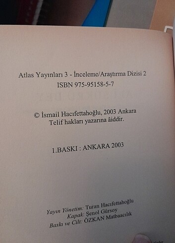  Beden ALİ ŞÜKRÜ BEY /İsmail Hacıfettahoğlu