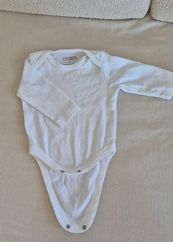 4 lü Bebek Uzun Kollu Beyaz Atlet Zıbın - Görsel 2