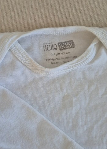 4 lü Bebek Uzun Kollu Beyaz Atlet Zıbın - Görsel 3