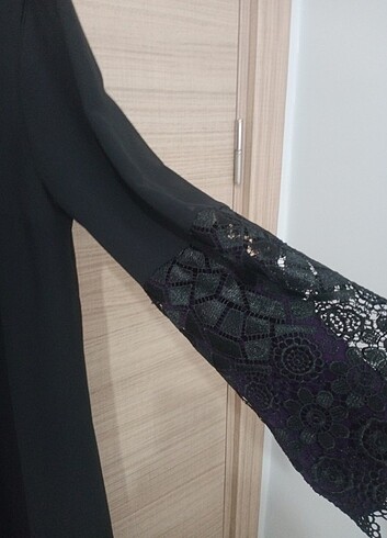 Mor siyah abiye ön kısımları tüllü - Görsel 9