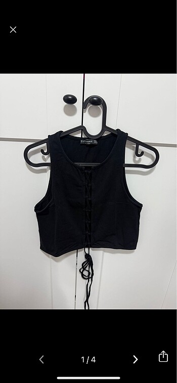 Stradivarius siyah crop