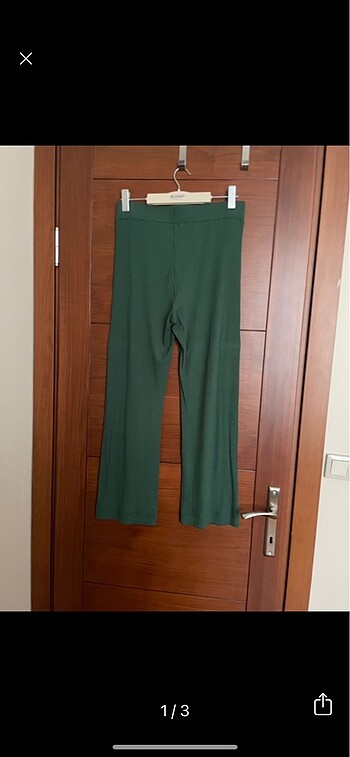 Yeşil fitilli pantolon