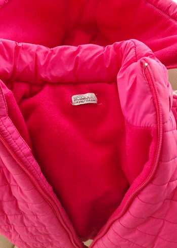 Kız Çocuk Pembe Fermuarlı Mont - Görsel 2