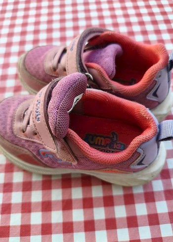 26 Beden Kız Çocuk Pembe Bağcıklı Cırt Cırtlı Spor Ayakkabı
