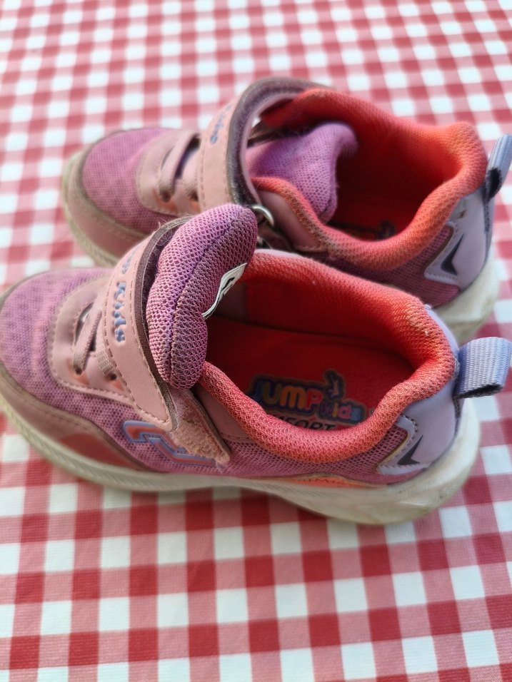 Kız Çocuk Pembe Bağcıklı Cırt Cırtlı Spor Ayakkabı - Görsel 3