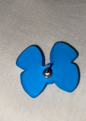 Mavi Fiyonk Detaylı küpe - Görsel 3