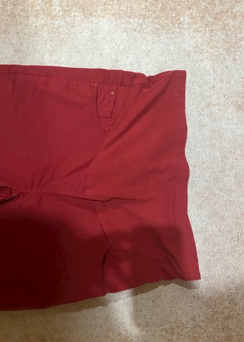 Koyu Kırmızı Elastik Pantolon - Görsel 2