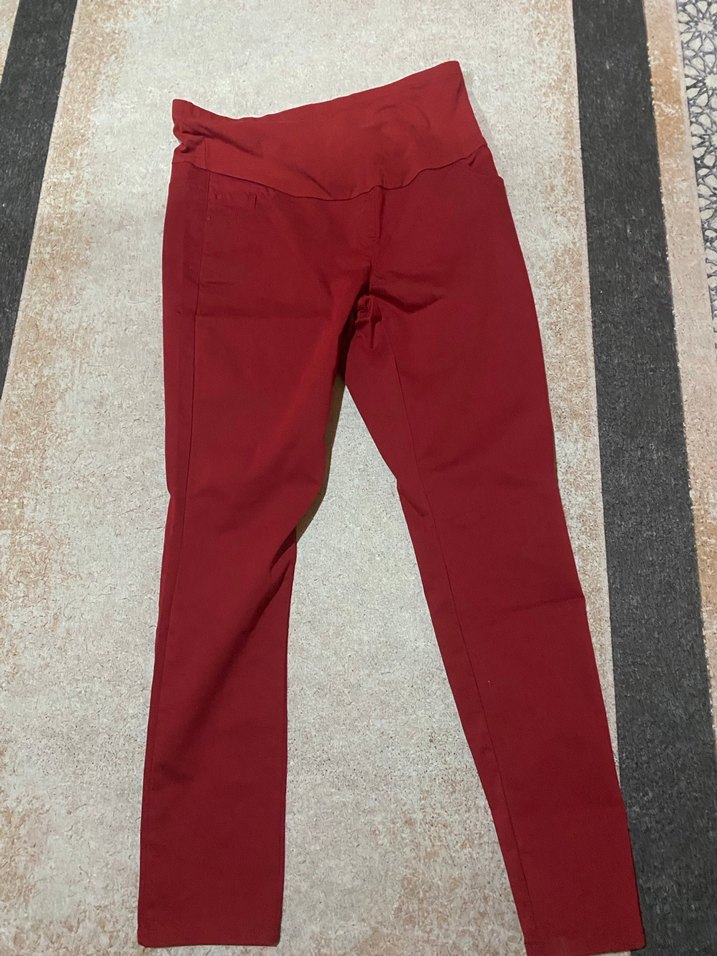 Koyu Kırmızı Elastik Pantolon - Görsel 4