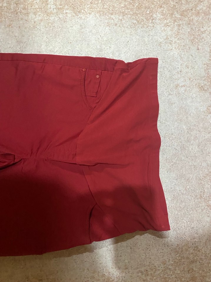 Koyu Kırmızı Elastik Pantolon - Görsel 2