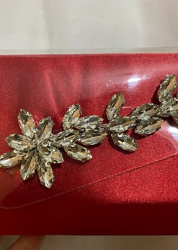 Kırmızı Pullu Kadın Saç Aksesuarı - Görsel 2