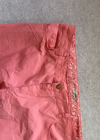 Düğmeli Pembe Kadın Kumaş Pantolon - Görsel 2