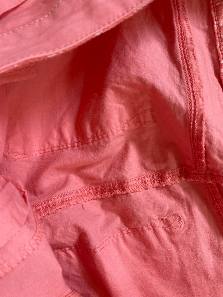 Düğmeli Pembe Kadın Kumaş Pantolon - Görsel 3