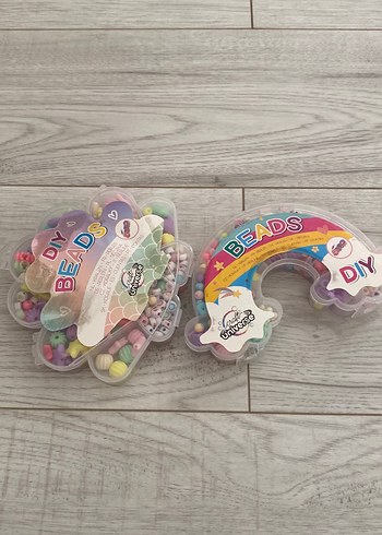 Pastel Renkli Boncuklu DIY cocuk takı Aksesuar Seti