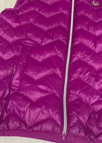 Kız Çocuk Mor Kapüşonlu Şişme Yelek - Görsel 2