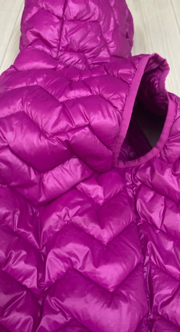 Kız Çocuk Mor Kapüşonlu Şişme Yelek - Görsel 5