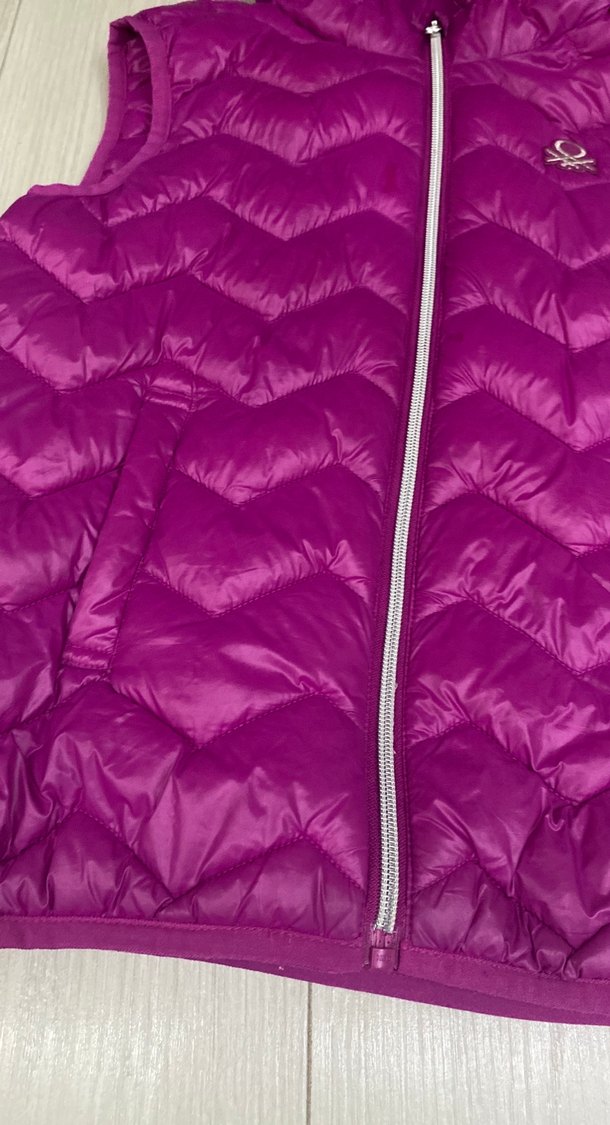 Kız Çocuk Mor Kapüşonlu Şişme Yelek - Görsel 2