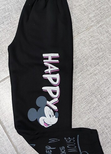 Diğer Mickey Mouse Baskılı 3 İplik Şardonlu Alt